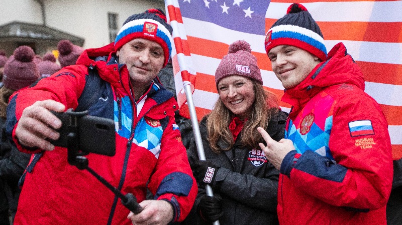 Russian athlete use selfie to picture themselves