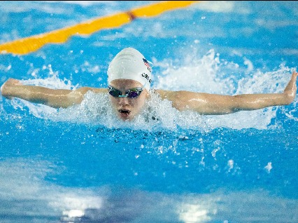 Carli Cronk swims during a preliminary heat of the Women's 200M Individual Medley in Caxias do Sul, Brazil on May 2, 2022.